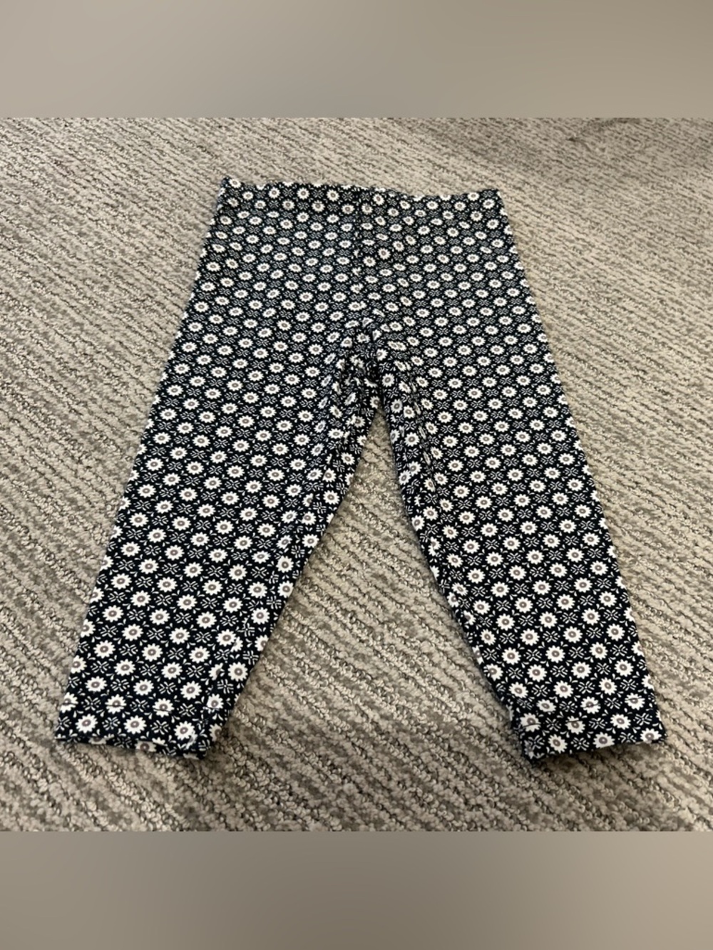 Carter's Black and White Daisy Print Leggings